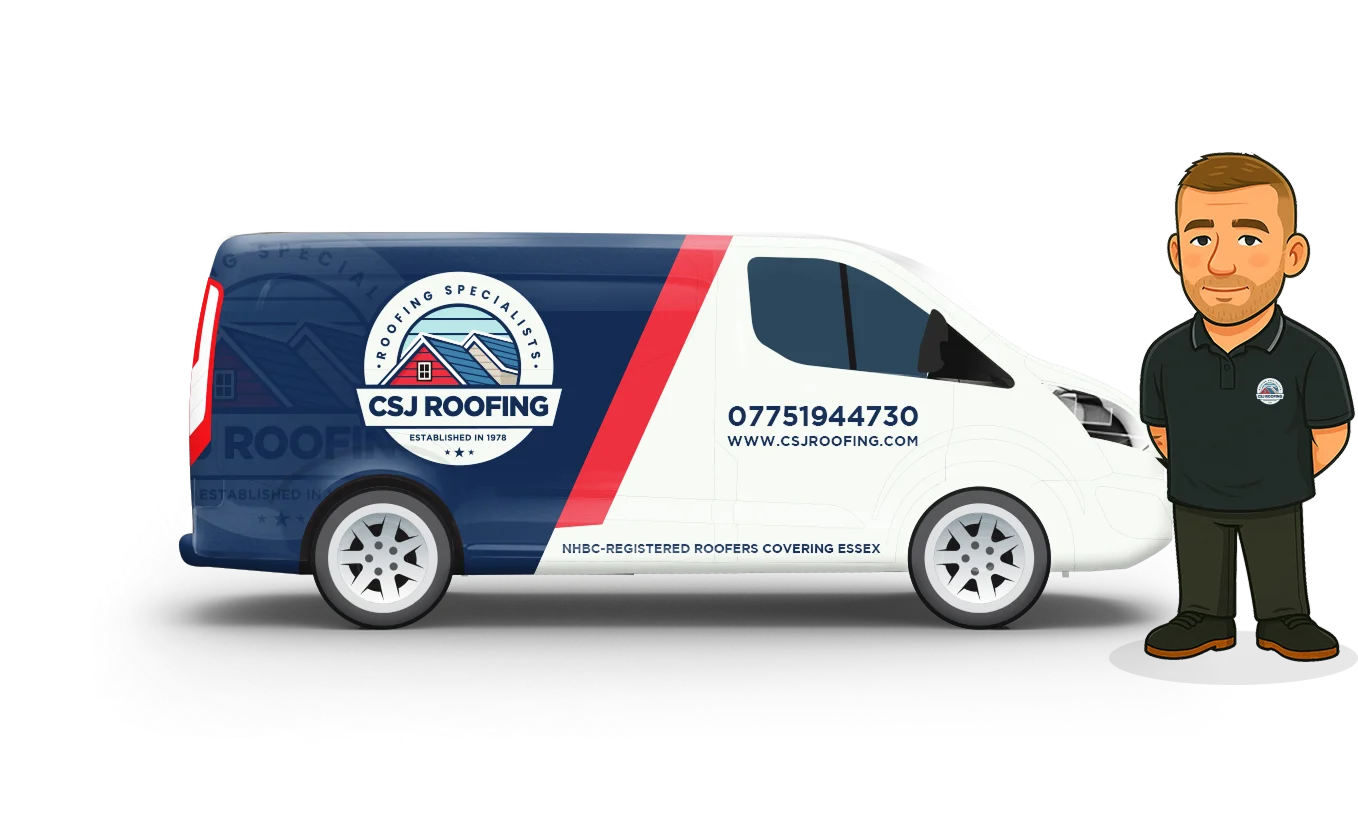 CSJ Roofing home van image-